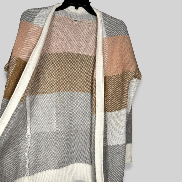 Daytrip Duster Cardigan Sweater Knit Flyaway Open Front Colorblock Multicolor XS - Picture 3 of 9